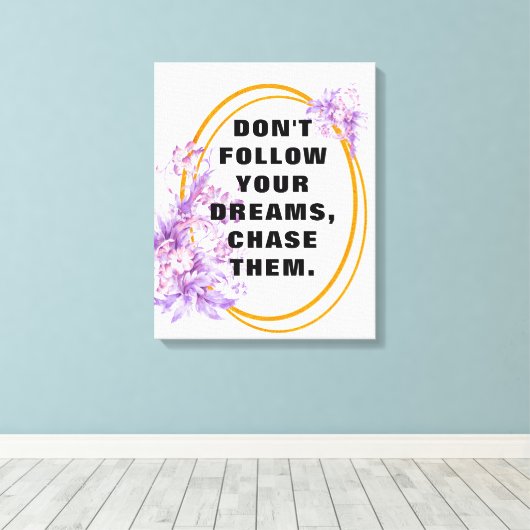 Toile Suivez vos rêves, citations motivationnelles et di (Insitu (Plancher de Bois))