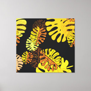 Toile Summer Tropical Feuille Design Vintage