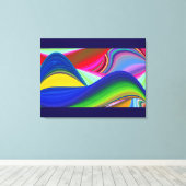 Toile Summerrainbow, Rainbowart 3D Abstrait (Insitu (Plancher de Bois))