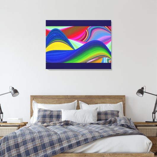 Toile Summerrainbow, Rainbowart 3D Abstrait (Insitu(Chambre))