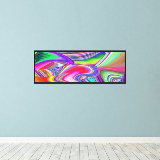 Toile Summerrainbow, Rainbowart 3D Abstrait (Insitu (Plancher de Bois))