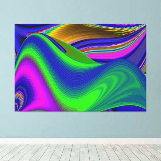 Toile Summerrainbow, Rainbowart 3D Abstrait (Insitu (Plancher de Bois))