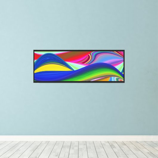 Toile Summerrainbow, Rainbowart 3D Abstrait (Insitu (Plancher de Bois))