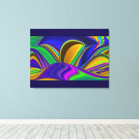 Toile Summerrainbow, Rainbowart 3D Abstrait (Insitu (Plancher de Bois))