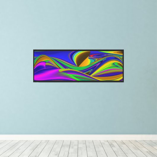 Toile Summerrainbow, Rainbowart 3D Abstrait (Insitu (Plancher de Bois))