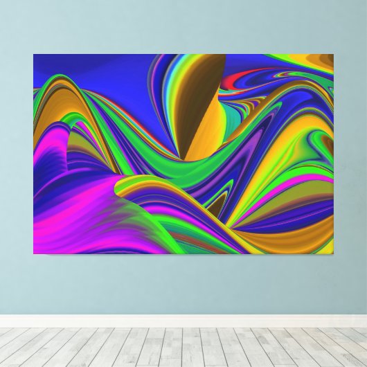Toile Summerrainbow, Rainbowart 3D Abstrait (Insitu (Plancher de Bois))