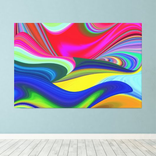 Toile Summerrainbow, Rainbowart 3D Abstrait (Insitu (Plancher de Bois))
