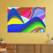 Toile Summerrainbow, Rainbowart 3D Abstrait (Insitu(Salon))