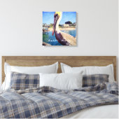 Toile Sun Day Cute Ocean Beach Pier Pelican Bird Photo (Insitu(Chambre))