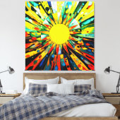 Toile Sun En Abstrait 910 (Insitu(Chambre))