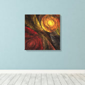 Toile Sun Flower Floral Moderne Art Motif Abstrait (Insitu (Plancher de Bois))