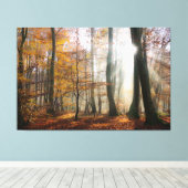 Toile Sun Rays Mystic Misty Forest Enveloppé (Insitu (Plancher de Bois))