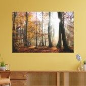 Toile Sun Rays Mystic Misty Forest Enveloppé (Insitu(Salon))
