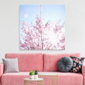 Toile sun rays pass through pink flowers of a wow tree (Insitu(Salon))