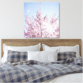 Toile sun rays pass through pink flowers of a wow tree (Insitu(Chambre))