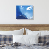 Toile Sun Rays Wall Art Blue Sky Minimalist Clouds (Insitu(Chambre))