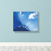Toile Sun Rays Wall Art Blue Sky Minimalist Clouds (Insitu (Plancher de Bois))