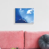 Toile Sun Rays Wall Art Blue Sky Minimalist Clouds (Insitu(Salon))