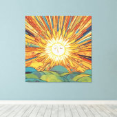 Toile Sun Rise Over Hills (Insitu (Plancher de Bois))