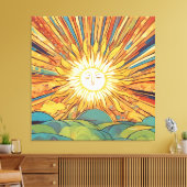 Toile Sun Rise Over Hills (Insitu(Salon))