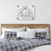 Toile Sun Stars Antique Nuit Ciel Médiéval Zodiac (Insitu(Chambre))