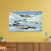 Toile Sun Valley, ID - Winter Scene, Sun Valley (Insitu(Salon))