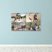 Toile Sun Valley, IDRodeo Bull Dogging (Insitu (Plancher de Bois))