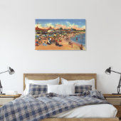 Toile Sunbathers & Swimmers on Boardwalk & Beach (Insitu(Chambre))