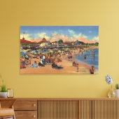 Toile Sunbathers & Swimmers on Boardwalk & Beach (Insitu(Salon))