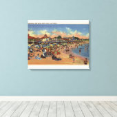 Toile Sunbathers & Swimmers on Boardwalk & Beach (Insitu (Plancher de Bois))