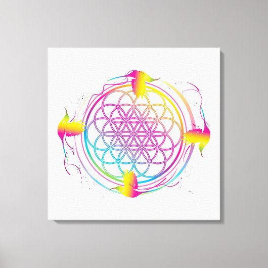 Toile Sunbird Flower of Life (Recto)