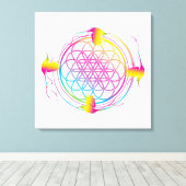 Toile Sunbird Flower of Life (Insitu (Plancher de Bois))