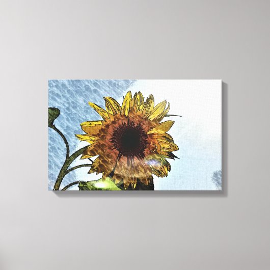 Toile Sunflower Digital Modern Art (Recto)