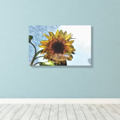 Toile Sunflower Digital Modern Art (Insitu (Plancher de Bois))