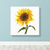 Toile Sunflower Sunshine Floral Aquarelle Fleur (Insitu (Plancher de Bois))