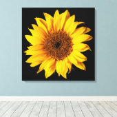 Toile Sunflower Yellow on Black (Insitu (Plancher de Bois))