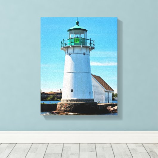 Toile Sunken Rock Lighthouse, New York Canvas Imprimer (Insitu (Plancher de Bois))