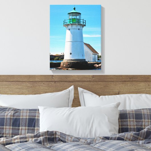 Toile Sunken Rock Lighthouse, New York Canvas Imprimer (Insitu(Chambre))