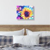 Toile Sunlight & Butterflies Sunflower Canvas Art (Insitu(Chambre))