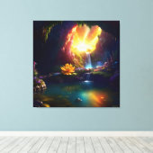 Toile Sunlight Cavern Flower Beauté 1 (Insitu (Plancher de Bois))