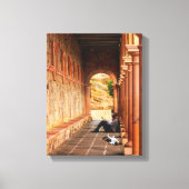 Toile Sunlit Archway – Serene Mediterranean Canvas (Recto)