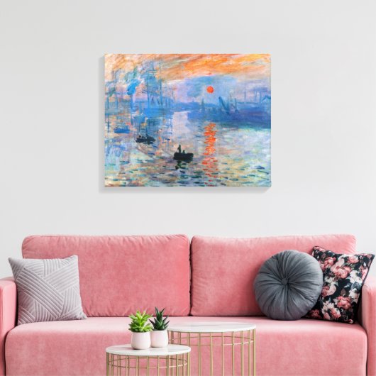 Toile Sunrise, 1872, Claude Monet Canvas Print (Insitu(Salon))