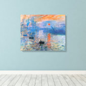 Toile Sunrise, 1872, Claude Monet Canvas Print (Insitu (Plancher de Bois))