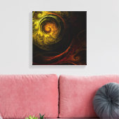 Toile Sunrise Floral Rouge Abstrait noir et blanc (Insitu(Salon))