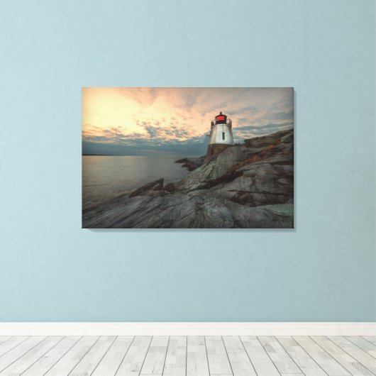 Toile Sunset at Castle Hill Lighthouse (Insitu (Plancher de Bois))