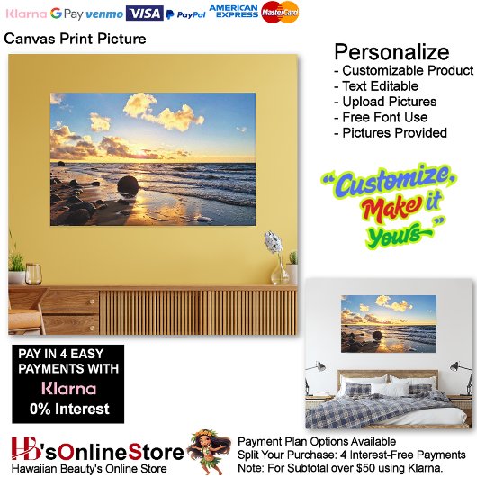 Toile Sunset Beach Canvas Print Picture 27