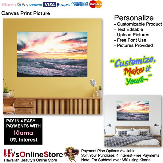 Toile Sunset Beach Canvas Print Picture 39