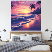 Toile Sunset Beach Serenity (Insitu(Chambre))