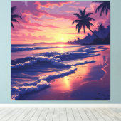 Toile Sunset Beach Serenity (Insitu (Plancher de Bois))