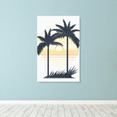 Toile Sunset Beach View Wall Art (Insitu (Plancher de Bois))